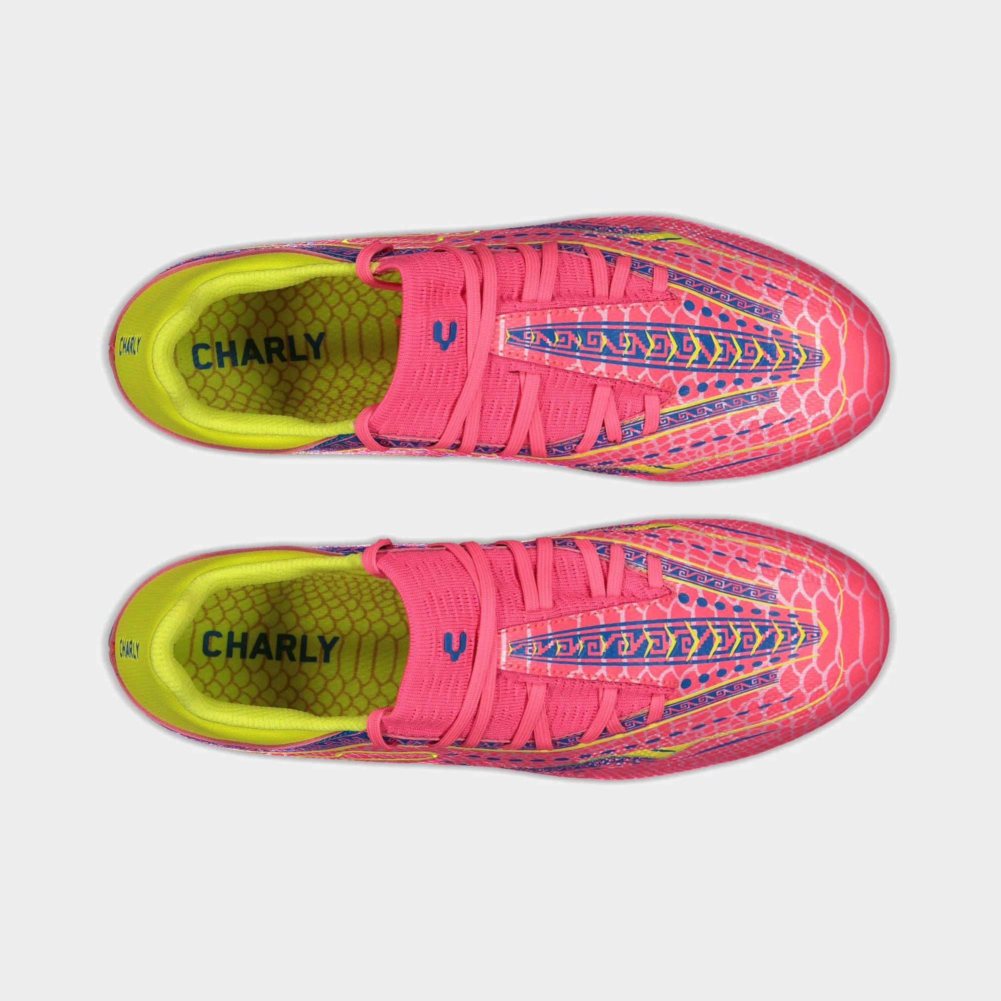 CHARLY Fuchsia Yellow Leyendas Soccer Cleats for Men Zinetik 26 Select