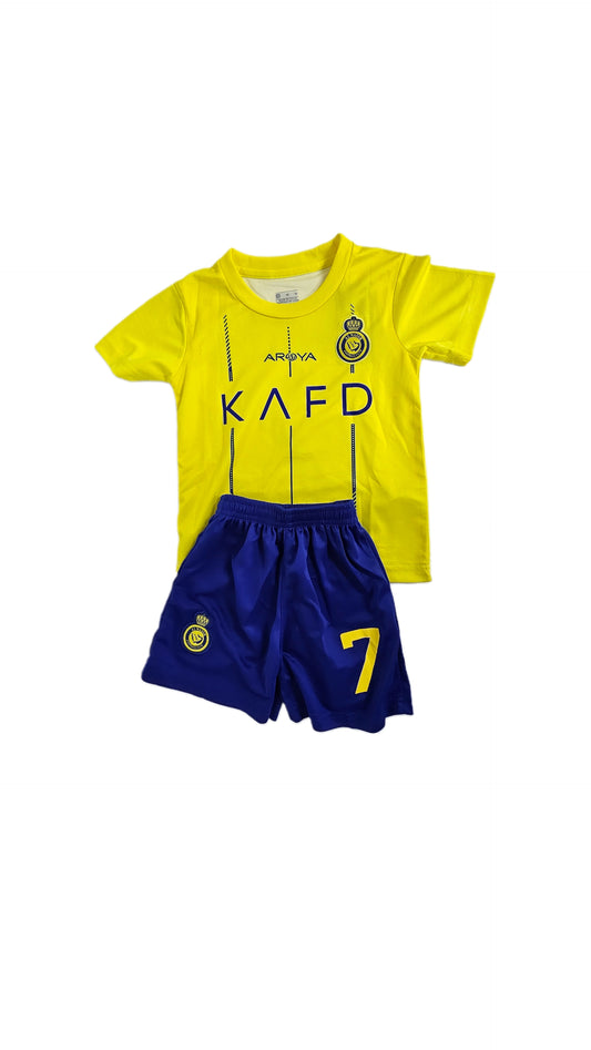 Al Nassr Home Kids Uniforms Ronaldo