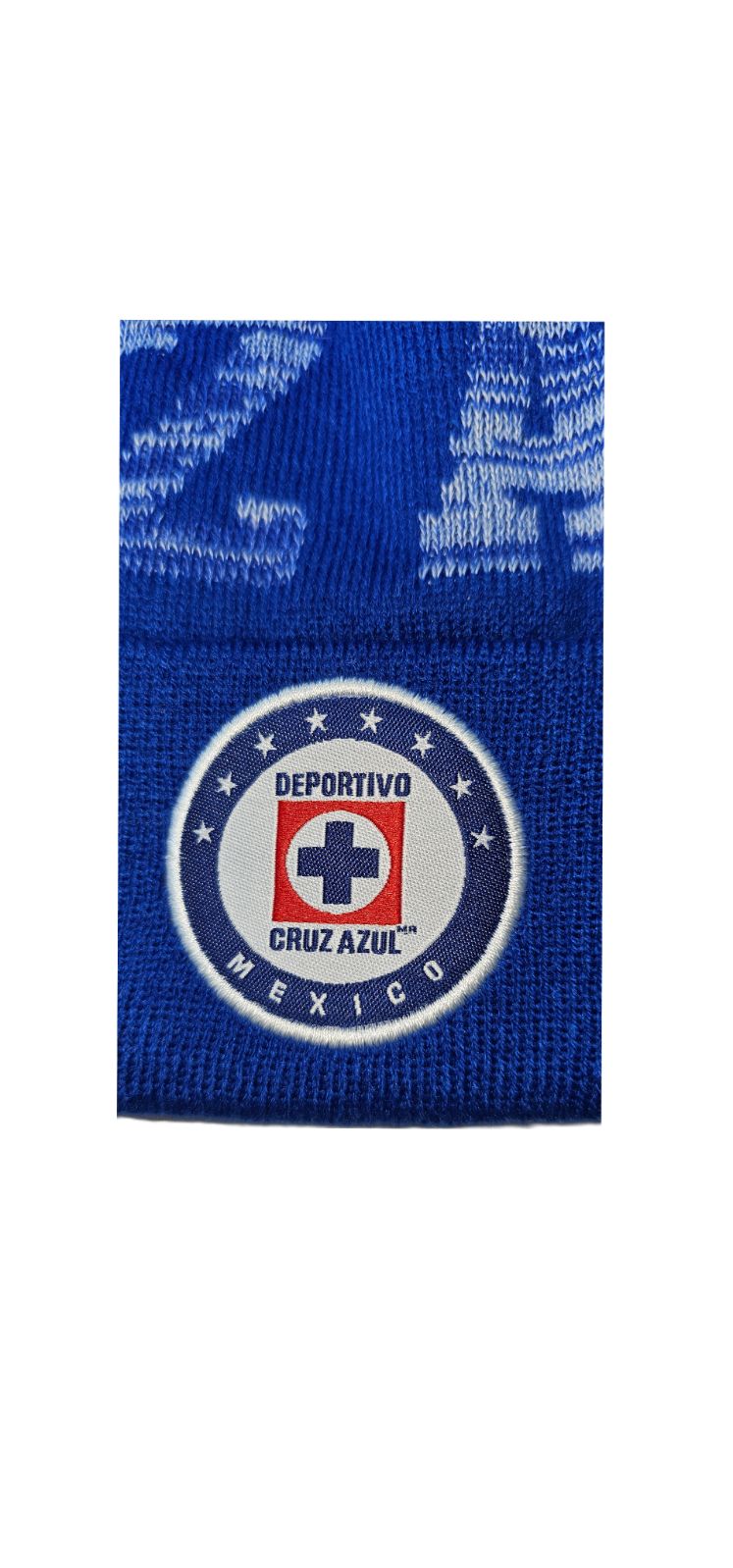 Cruz Azul official licensed adult winter soccer beanie Pom Pom Blue