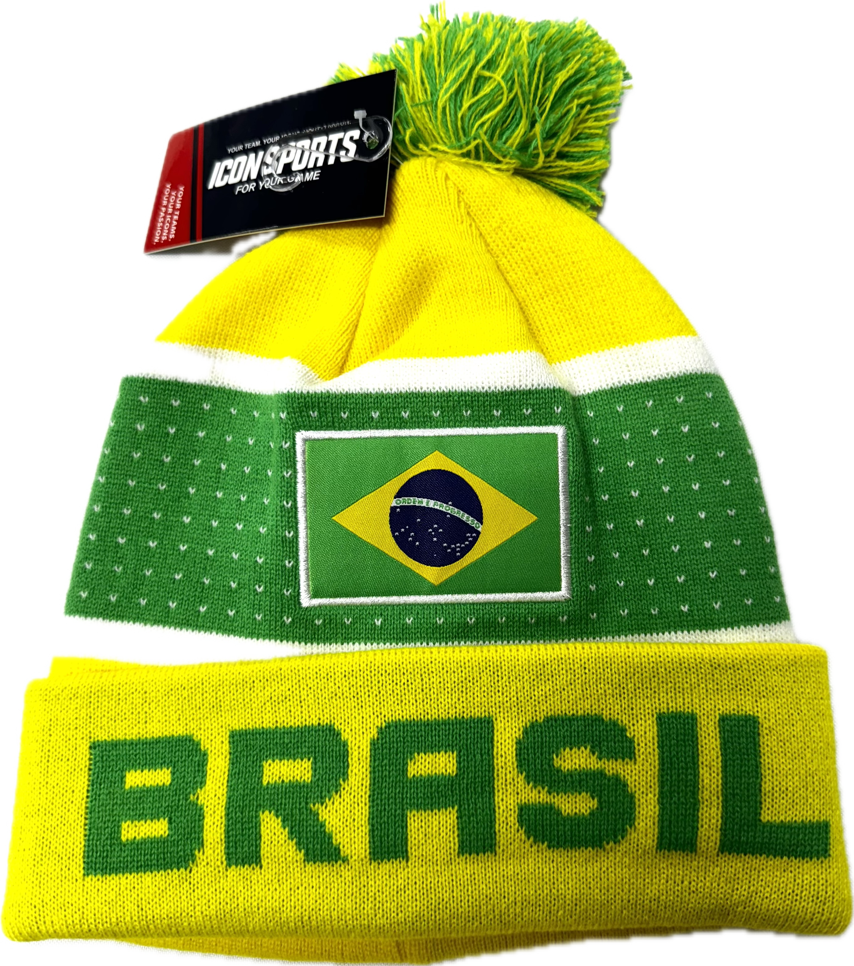 Brazil Adult Winter Soccer Beanie