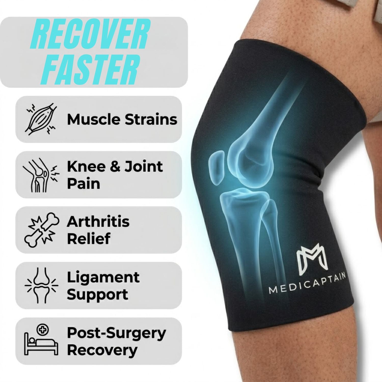 MediCaptain Hot & Cold Compression Leg Sleeve