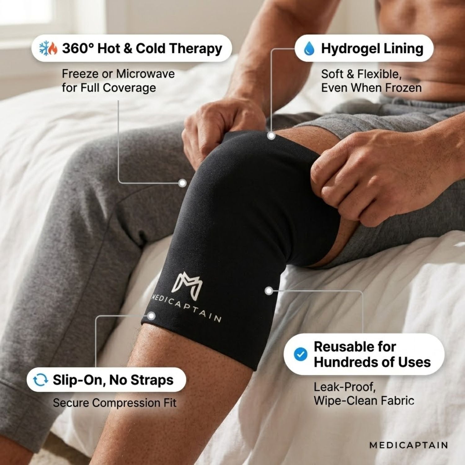 MediCaptain Hot & Cold Compression Leg Sleeve
